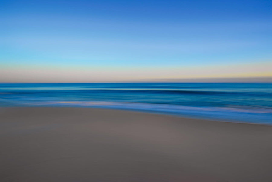 Photo of Blurred sand beach ocean and sky in Montauk Long Island | LIK Fine Art