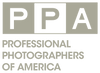 Professional Photographers of America logo in gray.