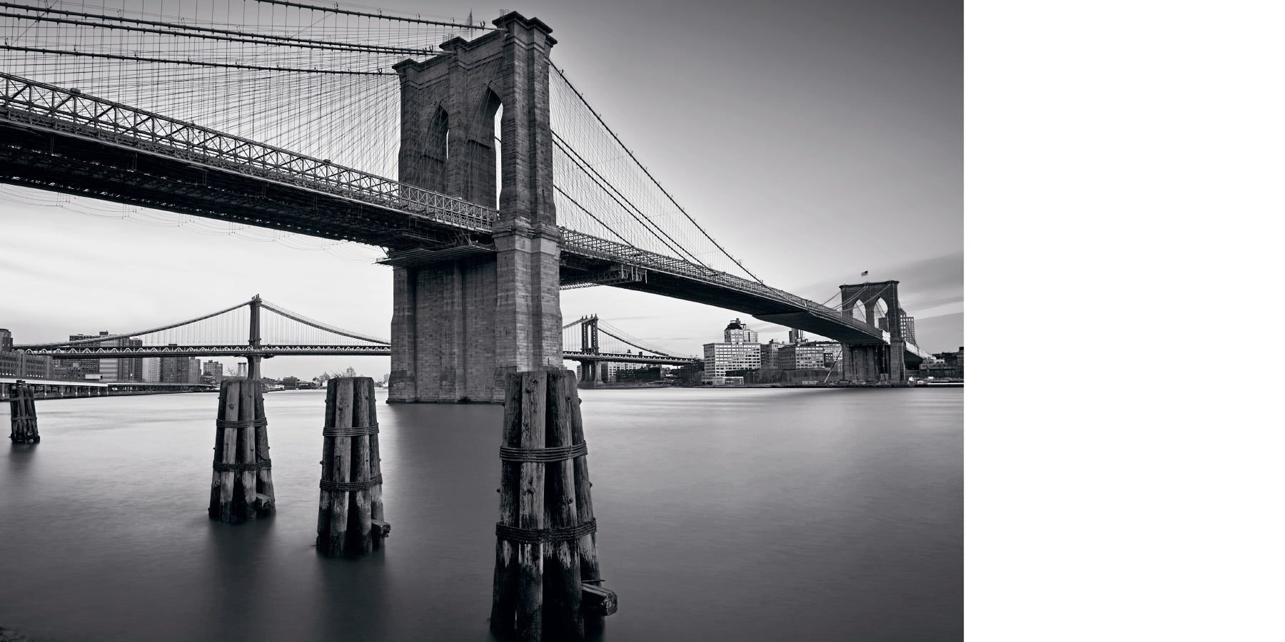 Peter Lik black and white photograph of the Brooklyn Bridge 