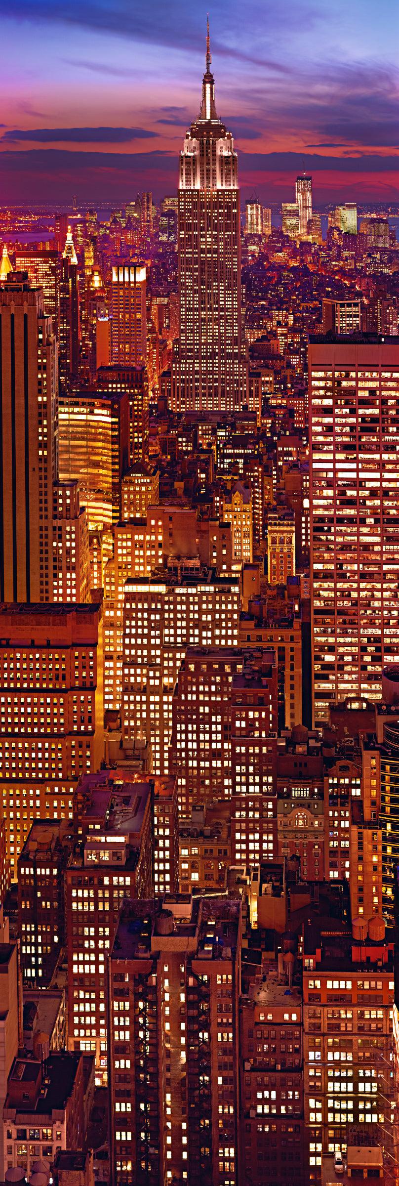 New York City red skyline by Building Art