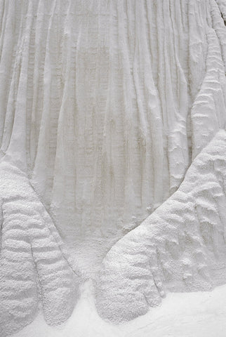 Close up of a white sandstone rock formation at the Wahweap Hoodoos Utah